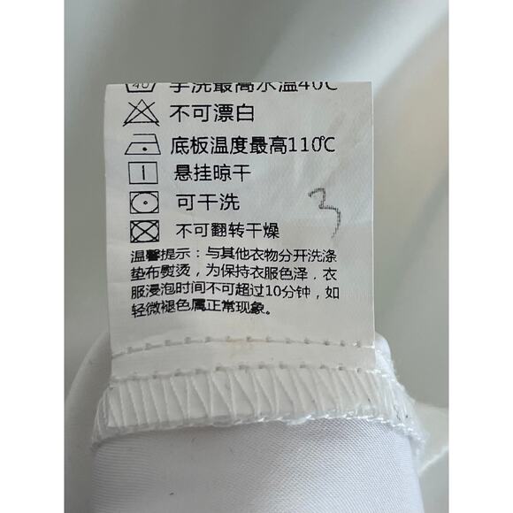 White Satin Embellished Blouse - Picture 6 of 7